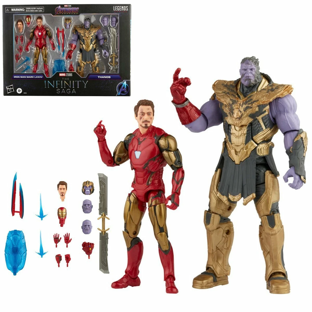 Maybang's Collectibles Hasbro Marvel Legends Infinity Saga Avengers Endgame Iron Man 85 Vs. Thanos 6-Inch Action Figures Set 1 Maybang's Collectibles Hasbro Marvel Legends Infinity Saga Avengers Endgame Iron Man 85 Vs. Thanos 6-Inch Action Figures Set