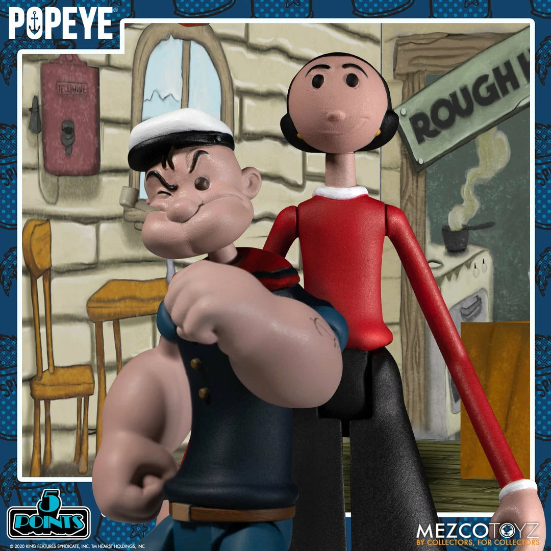 Maybang's Collectibles Mezco Toys Popeye Classic Comic Strip 5 Points Deluxe Boxed Set 6 Maybang's Collectibles Mezco Toys Popeye Classic Comic Strip 5 Points Deluxe Boxed Set