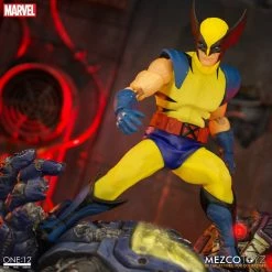 Maybang's Collectibles Mezco Toyz Marvel Comics One:12 Collective Wolverine Deluxe Steel Box Edition With Defeated Sentinel Base