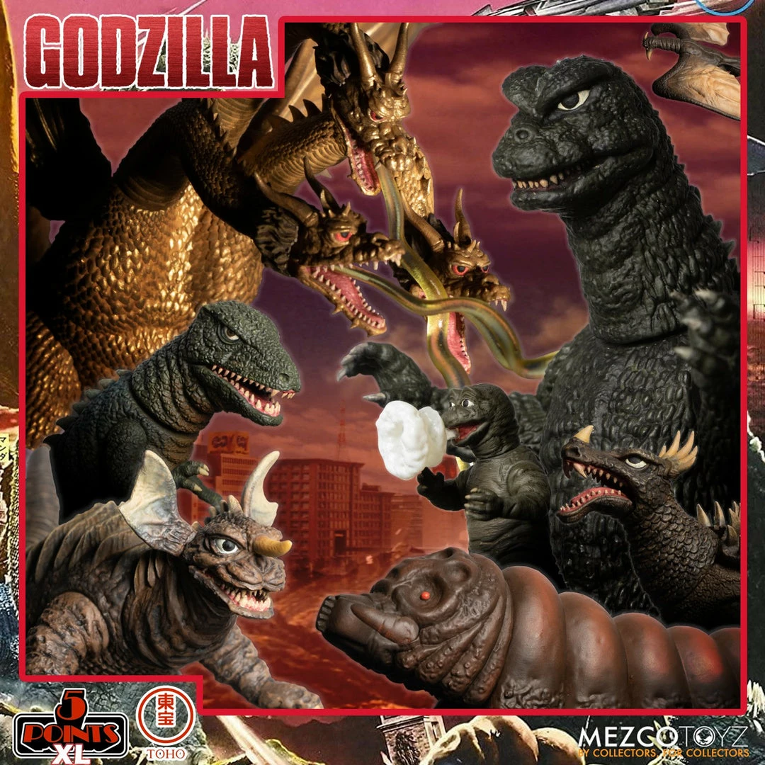 Maybang's Collectibles Mezco Toyz 5 Points XL Godzilla Destroy All Monsters (1968) - Round 2 Boxed Set 19 Maybang's Collectibles Mezco Toyz 5 Points XL Godzilla Destroy All Monsters (1968) - Round 2 Boxed Set