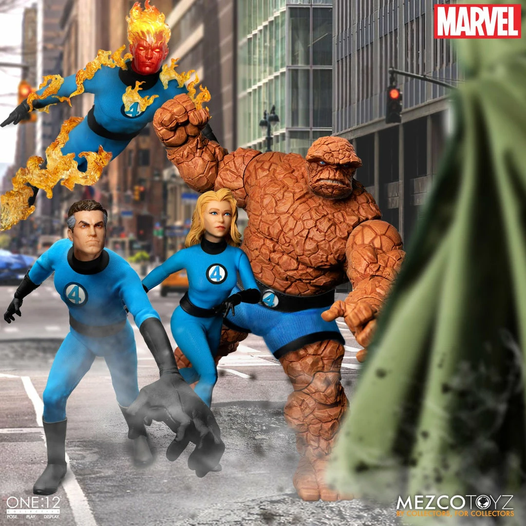 Maybang's Collectibles Mezco Toyz One:12 Collective Marvel Comics Fantastic Four Deluxe Steel Boxed Set 1/12 Scale Action Figure Set 6 Maybang's Collectibles Mezco Toyz One:12 Collective Marvel Comics Fantastic Four Deluxe Steel Boxed Set 1/12 Scale Action Figure Set