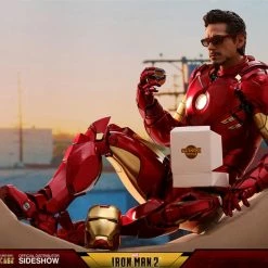 Vendor-unknown Hot Toys Marvel Iron Man 2 Iron Man Mark IV Diecast Figure With Suit-up Gantry 1/6 Scale Figure Set