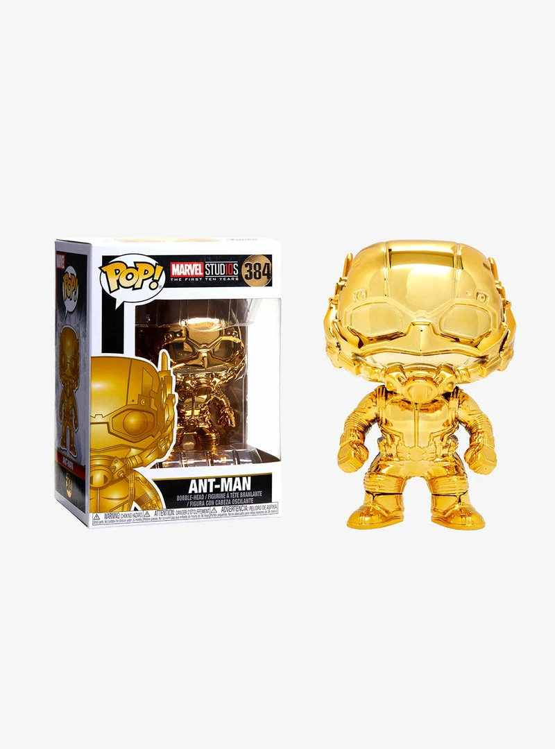 Maybang's Collectibles Funko Pop Marvel Studios 10th Anniversary Ant-Man (Gold Chrome) Figure 3 Maybang's Collectibles Funko Pop Marvel Studios 10th Anniversary Ant-Man (Gold Chrome) Figure