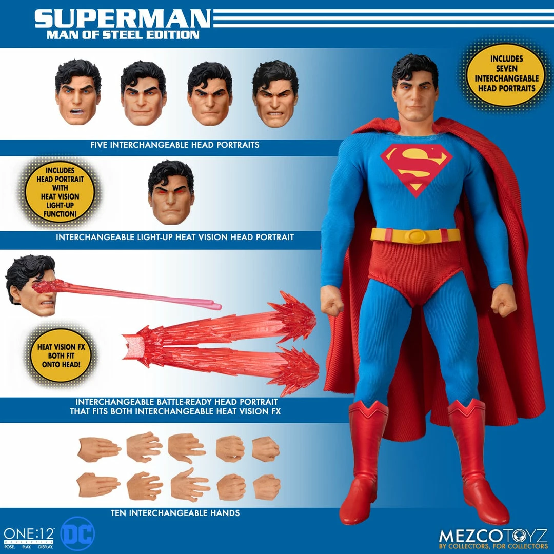 Maybang's Collectibles Mezco Toyz DC Comics One12 Collective Superman Man Of Steel Edition 1/12 Scale Collectible Figure 17 Maybang's Collectibles Mezco Toyz DC Comics One12 Collective Superman Man Of Steel Edition 1/12 Scale Collectible Figure