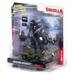 Maybang's Collectibles Johnny Lightning Godzilla Ground Assault With 1/64 Scale Willys MB Jeep Others