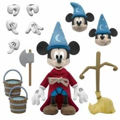 Maybang's Collectibles Super7 Disney Classic Animation ULTIMATES Wave 1 - Set Of 3 Sorcerer’s Apprentice Mickey Mouse, Pinocchio & Prince John