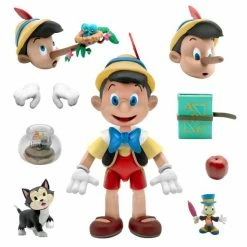 Maybang's Collectibles Super7 Disney Classic Animation ULTIMATES Wave 1 - Set Of 3 Sorcerer’s Apprentice Mickey Mouse, Pinocchio & Prince John
