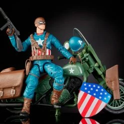 Maybang's Collectibles Hasbro Marvel Comics 80th Anniversary Marvel Legends Ultimate Captain America 6-Inch Action Figure With Motorcycle