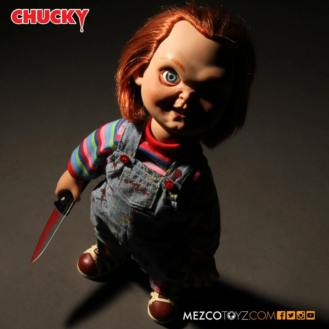 Maybang's Collectibles Mezco Toyz Child's Play 15 Sneering Chucky Talking Doll 1 Maybang's Collectibles Mezco Toyz Child's Play 15 Sneering Chucky Talking Doll