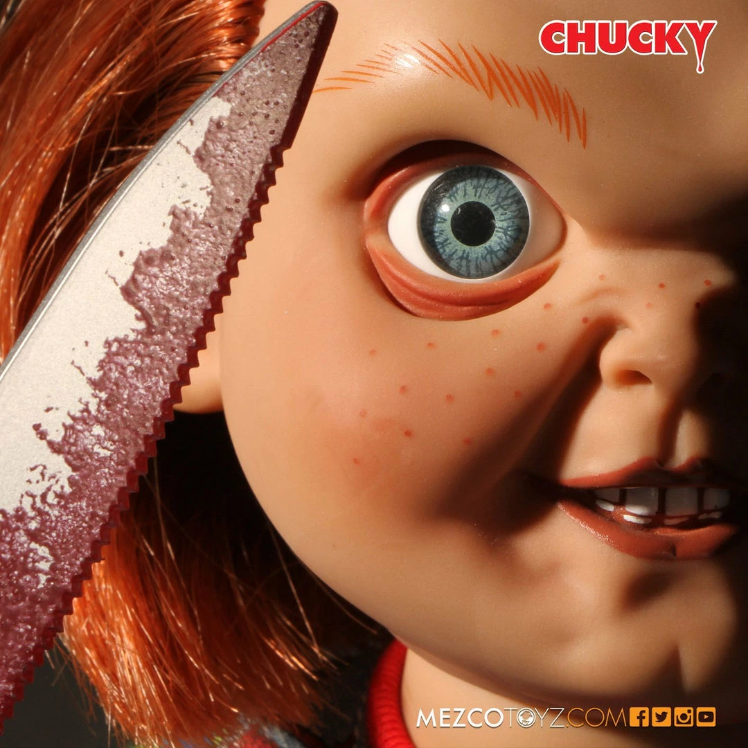 Maybang's Collectibles Mezco Toyz Child's Play 15 Sneering Chucky Talking Doll 5 Maybang's Collectibles Mezco Toyz Child's Play 15 Sneering Chucky Talking Doll