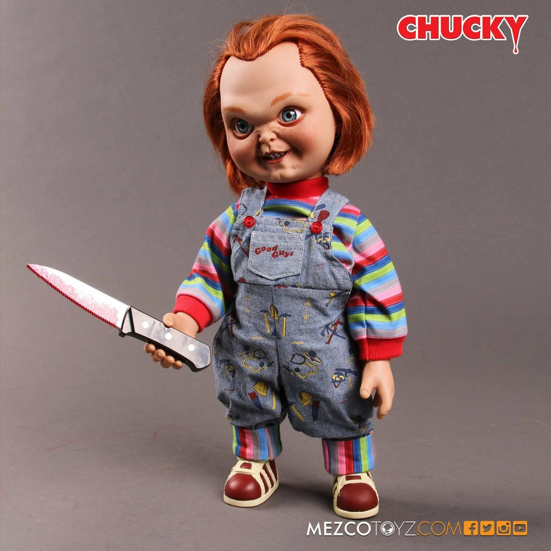 Maybang's Collectibles Mezco Toyz Child's Play 15 Sneering Chucky Talking Doll 8 Maybang's Collectibles Mezco Toyz Child's Play 15 Sneering Chucky Talking Doll