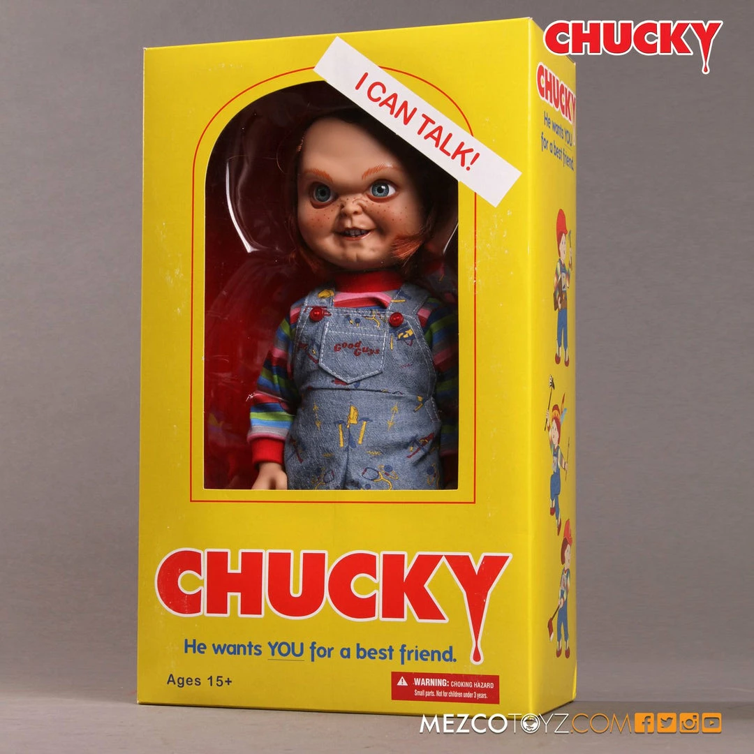 Maybang's Collectibles Mezco Toyz Child's Play 15 Sneering Chucky Talking Doll 9 Maybang's Collectibles Mezco Toyz Child's Play 15 Sneering Chucky Talking Doll