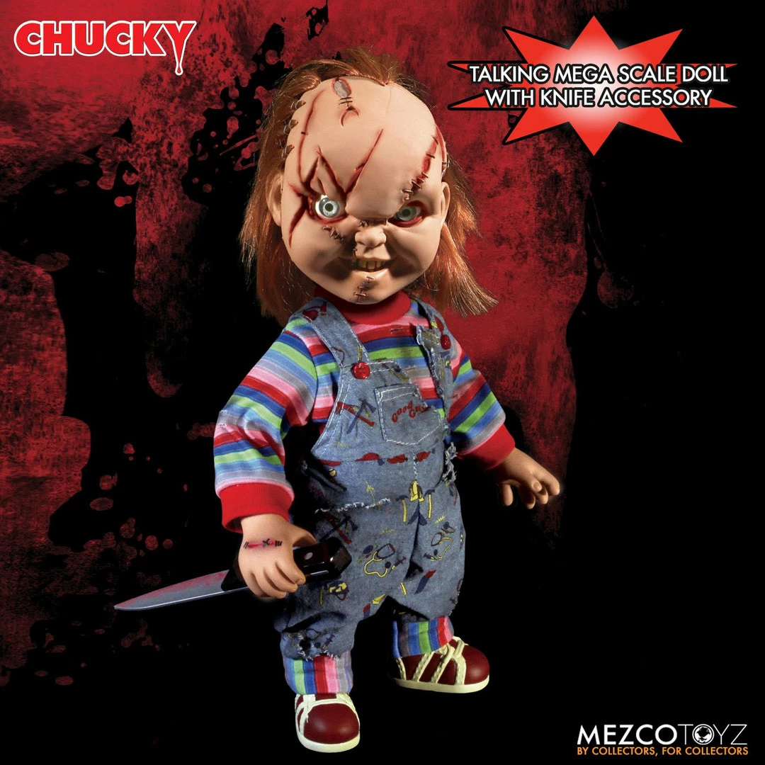 Maybang's Collectibles Mezco Toyz Child's Play Mega Scale Talking Scarred Chucky Figure 1 Maybang's Collectibles Mezco Toyz Child's Play Mega Scale Talking Scarred Chucky Figure