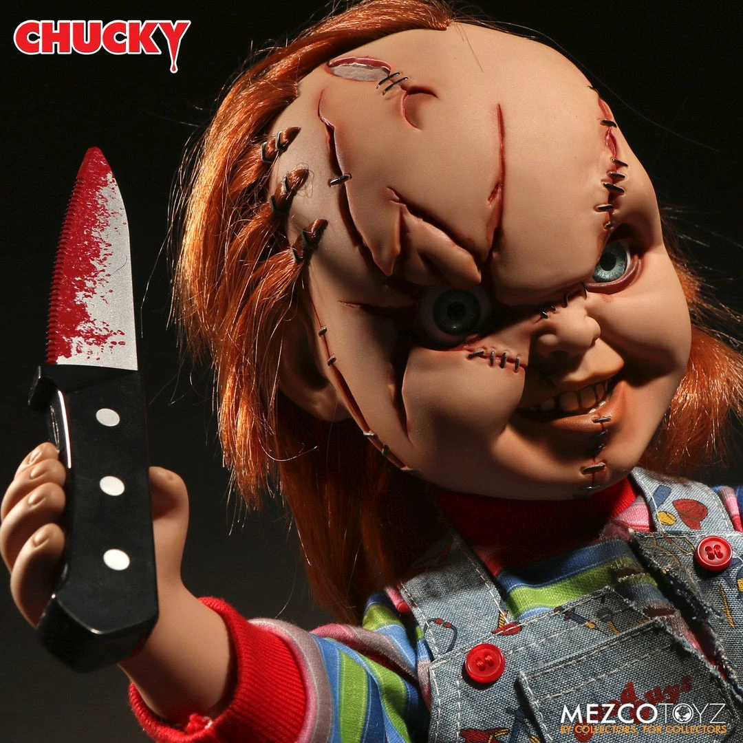 Maybang's Collectibles Mezco Toyz Child's Play Mega Scale Talking Scarred Chucky Figure 3 Maybang's Collectibles Mezco Toyz Child's Play Mega Scale Talking Scarred Chucky Figure
