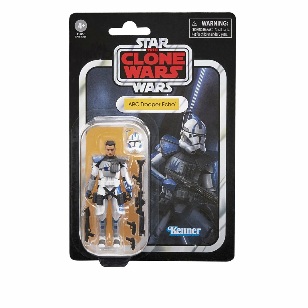 Maybang's Collectibles Hasbro Star Wars The Vintage Collection Clone Trooper Echo (The Clone Wars) 3 3/4-Inch Action Figure 12 Maybang's Collectibles Hasbro Star Wars The Vintage Collection Clone Trooper Echo (The Clone Wars) 3 3/4-Inch Action Figure