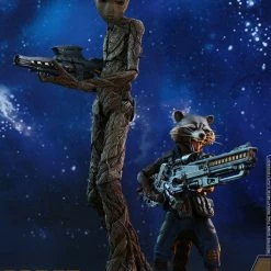 Vendor-unknown Hot Toys Marvel Avengers Infinity War Groot & Rocket 1/6 Scale Figure Set