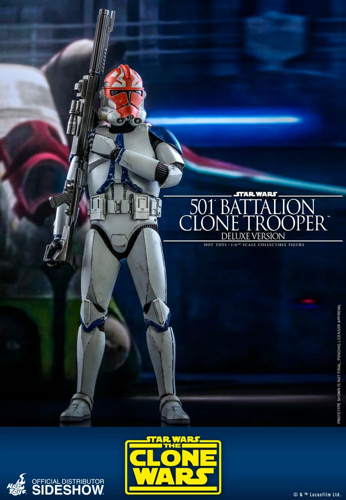Maybang's Collectibles Hot Toys Star Wars The Clone Wars Clone Troopers 501st Battalion Clone Trooper (Deluxe) 1/6 Scale 12" Collectible Figure 4 Maybang's Collectibles Hot Toys Star Wars The Clone Wars Clone Troopers 501st Battalion Clone Trooper (Deluxe) 1/6 Scale 12" Collectible Figure