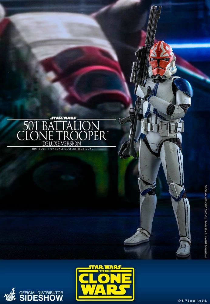 Maybang's Collectibles Hot Toys Star Wars The Clone Wars Clone Troopers 501st Battalion Clone Trooper (Deluxe) 1/6 Scale 12" Collectible Figure 5 Maybang's Collectibles Hot Toys Star Wars The Clone Wars Clone Troopers 501st Battalion Clone Trooper (Deluxe) 1/6 Scale 12" Collectible Figure