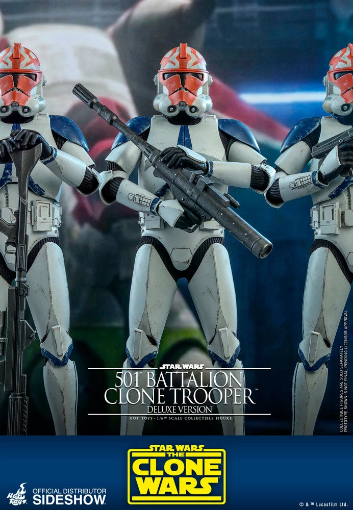 Maybang's Collectibles Hot Toys Star Wars The Clone Wars Clone Troopers 501st Battalion Clone Trooper (Deluxe) 1/6 Scale 12" Collectible Figure 9 Maybang's Collectibles Hot Toys Star Wars The Clone Wars Clone Troopers 501st Battalion Clone Trooper (Deluxe) 1/6 Scale 12" Collectible Figure