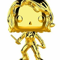 Maybang's Collectibles Funko Pop Marvel Studios 10th Anniversary Black Widow (Gold Chrome) Figure