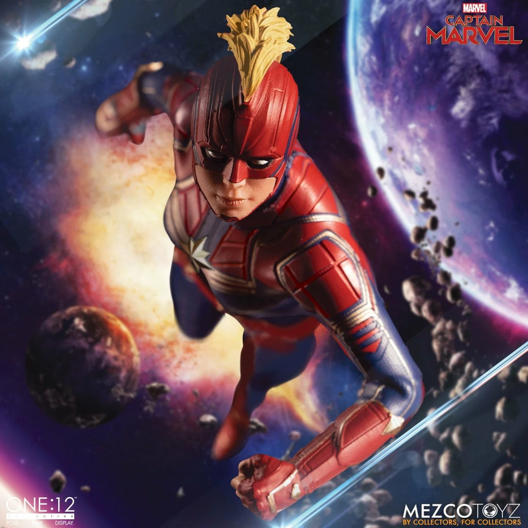 Maybang's Collectibles Mezco Toyz One:12 Collective Marvel Comics Captain Marvel 1/12 Scale Action Figure 4 Maybang's Collectibles Mezco Toyz One:12 Collective Marvel Comics Captain Marvel 1/12 Scale Action Figure