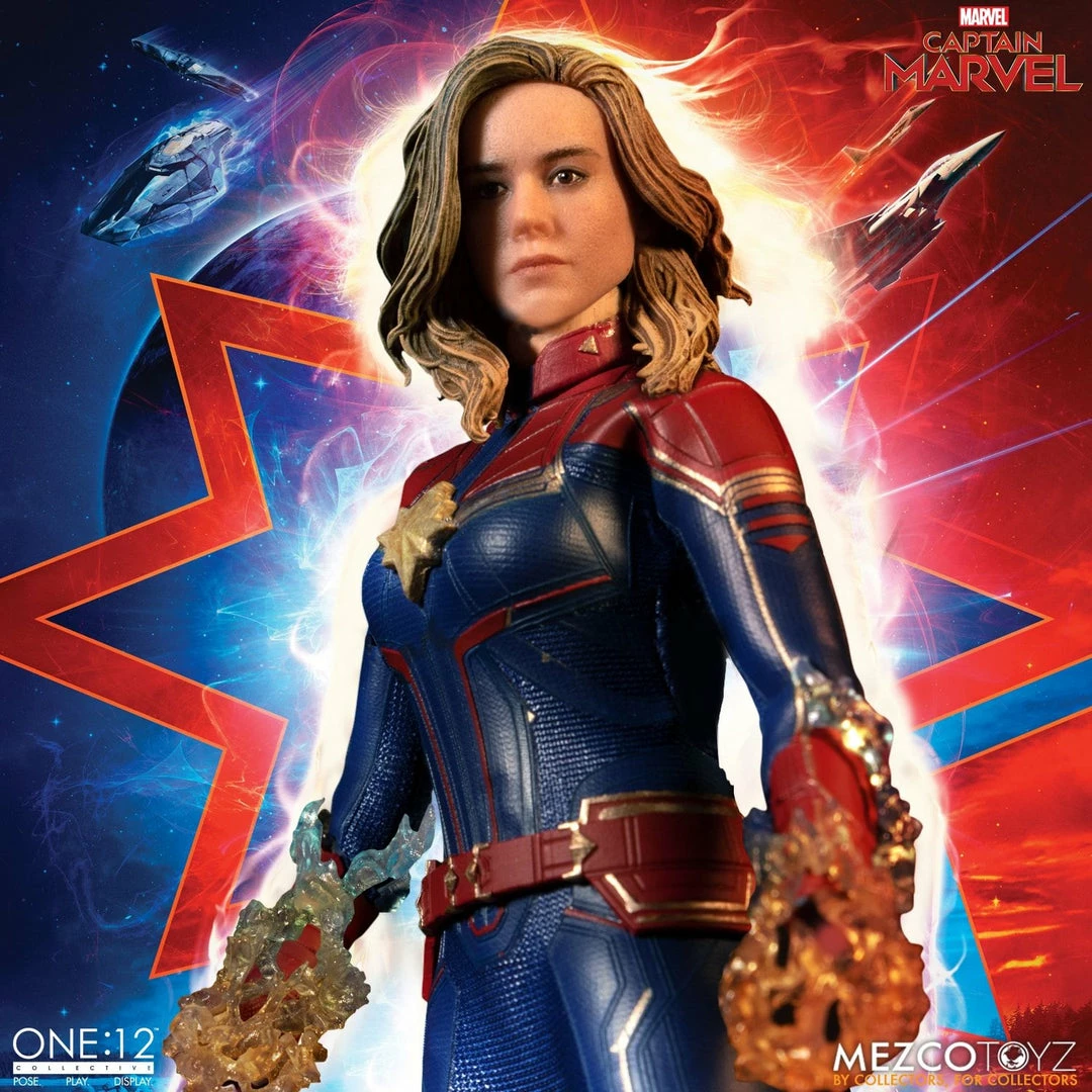 Maybang's Collectibles Mezco Toyz One:12 Collective Marvel Comics Captain Marvel 1/12 Scale Action Figure 10 Maybang's Collectibles Mezco Toyz One:12 Collective Marvel Comics Captain Marvel 1/12 Scale Action Figure