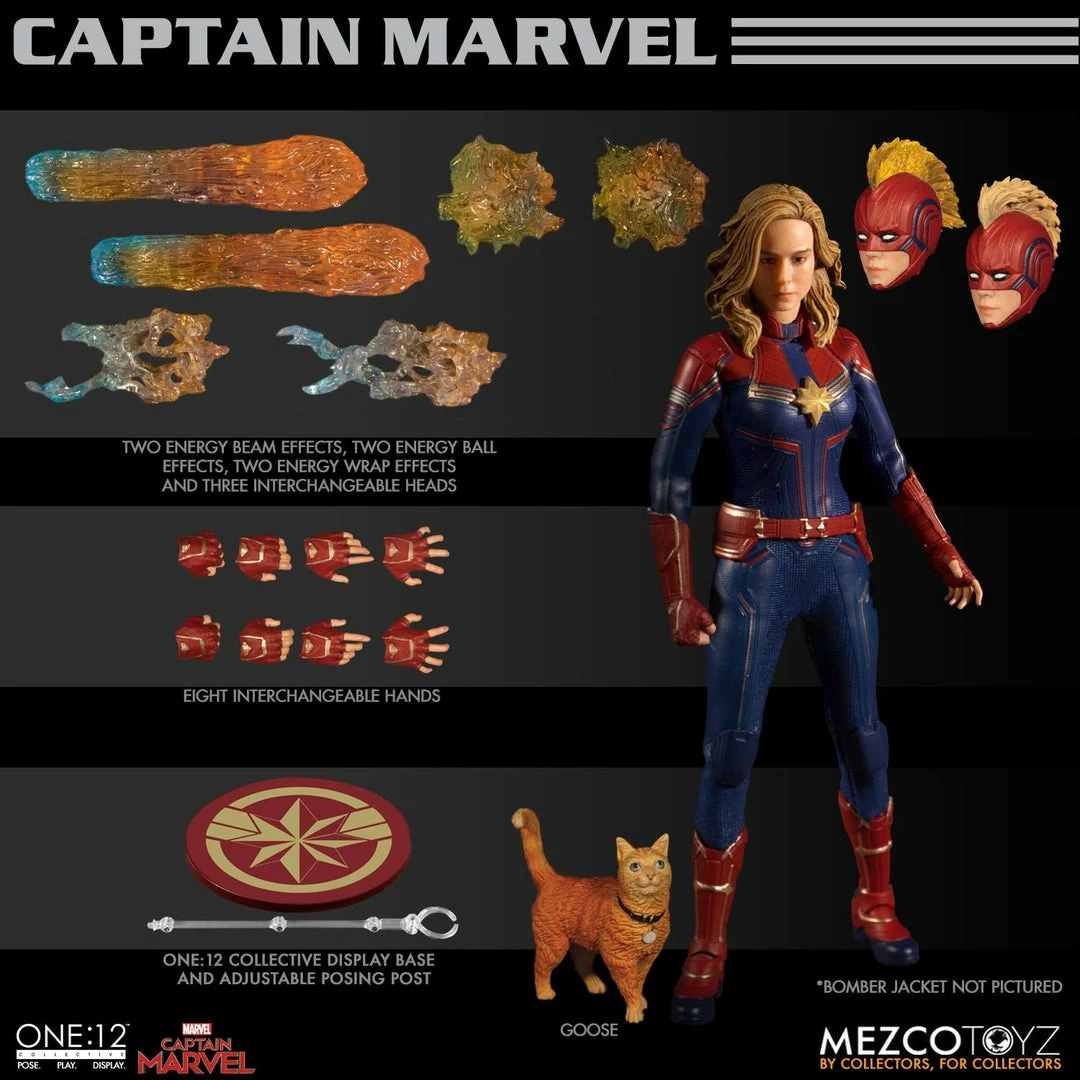 Maybang's Collectibles Mezco Toyz One:12 Collective Marvel Comics Captain Marvel 1/12 Scale Action Figure 12 Maybang's Collectibles Mezco Toyz One:12 Collective Marvel Comics Captain Marvel 1/12 Scale Action Figure