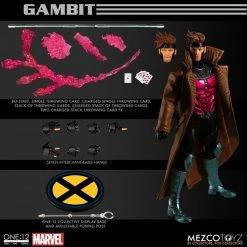 Maybang's Collectibles Mezco Toyz One:12 Collective Marvel Comics X-Men Gambit 1/12 Scale Action Figure