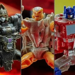 Maybang's Collectibles Hasbro Transformers War For Cybertron Kingdom Core Set Of 3 Figures Optimus Prime, Rattrap & Vertebreak