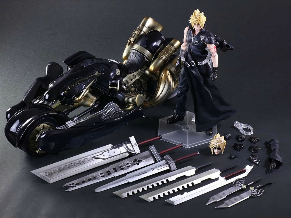 Maybang's Collectibles Square Enix Final Fantasy VII Advent Children Play Arts Kai Cloud Strife & Fenrir Bike Action Figure Set 7 Maybang's Collectibles Square Enix Final Fantasy VII Advent Children Play Arts Kai Cloud Strife & Fenrir Bike Action Figure Set