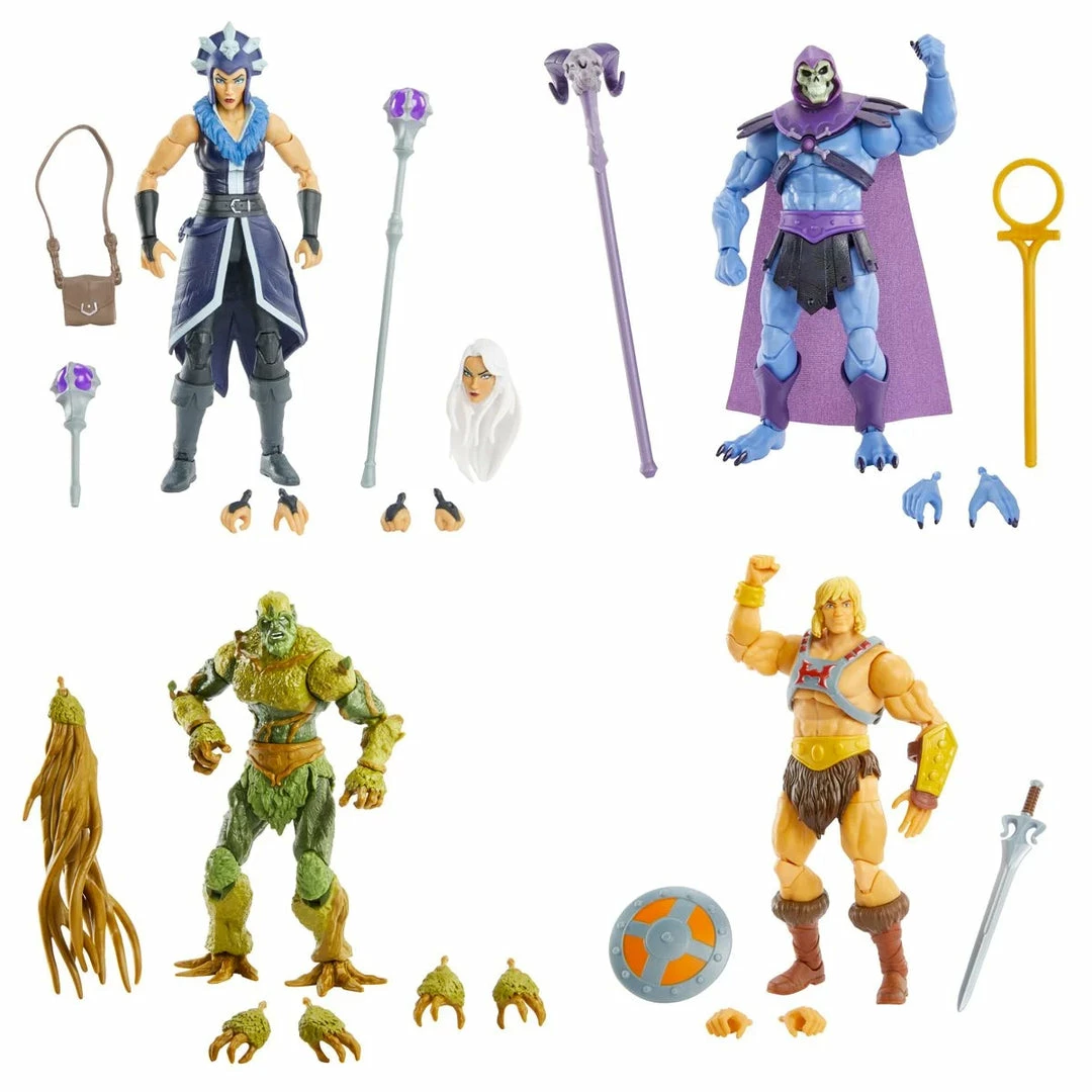 Maybang's Collectibles Mattel Masters Of The Universe Masterverse Action Figure Wave 1 Set Of 4 He-Man, Skeletor, Evil-Lyn & Moss Man 1 Maybang's Collectibles Mattel Masters Of The Universe Masterverse Action Figure Wave 1 Set Of 4 He-Man, Skeletor, Evil-Lyn & Moss Man