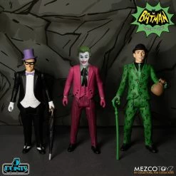Maybang's Collectibles Mezco Toyz Batman (1966) Classic TV Series 5 Points Deluxe Box Set