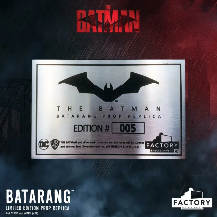 Maybang's Collectibles Factory Entertainment DC Comics The Batman - Batarang Limited Edition Prop Replica 5 Maybang's Collectibles Factory Entertainment DC Comics The Batman - Batarang Limited Edition Prop Replica