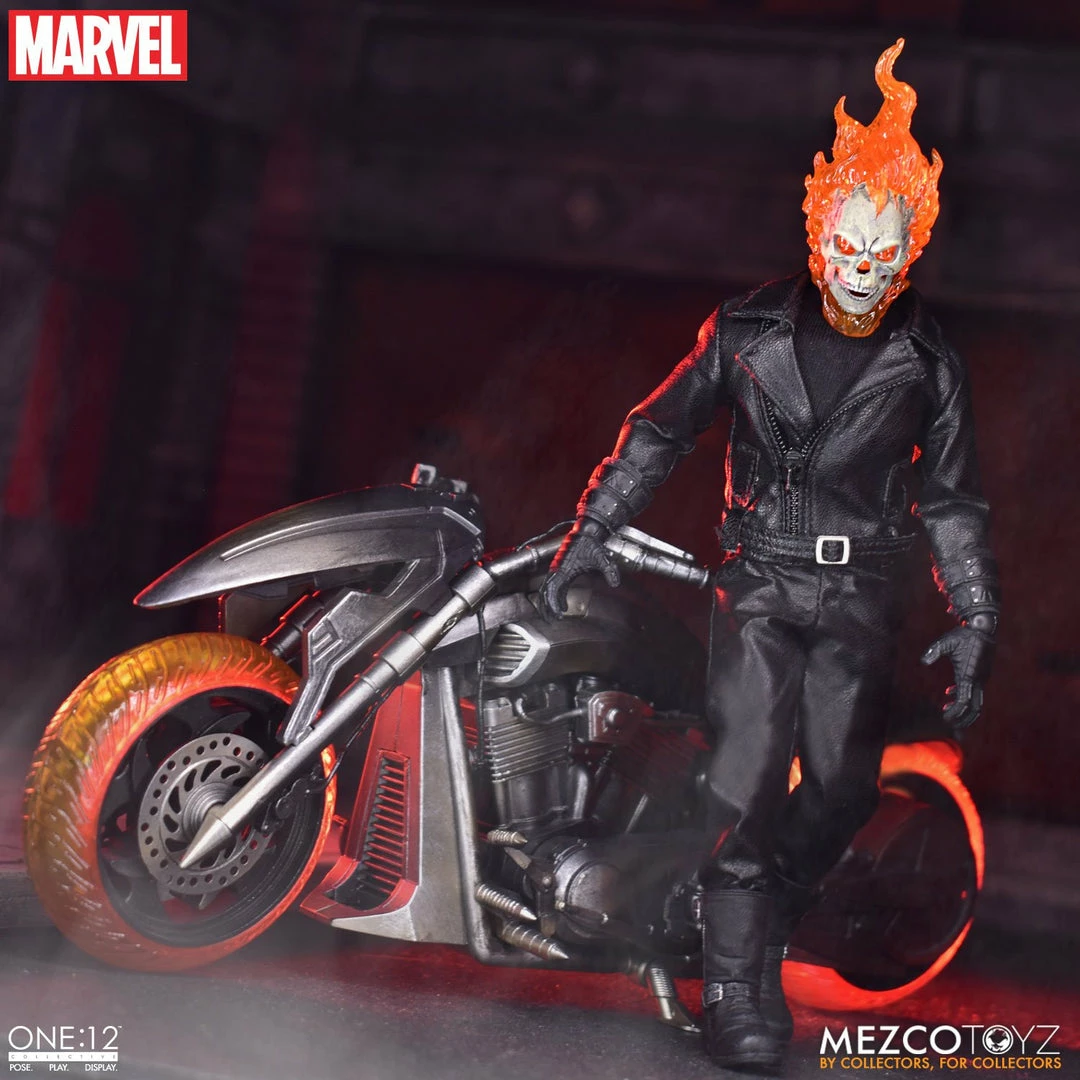 Maybang's Collectibles Mezco Toyz One:12 Collective Marvel Comics Ghost Rider & Hell Cycle 1/12 Scale Action Figure Set 3 Maybang's Collectibles Mezco Toyz One:12 Collective Marvel Comics Ghost Rider & Hell Cycle 1/12 Scale Action Figure Set