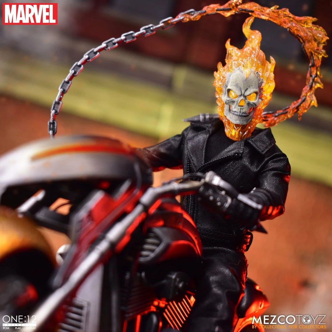 Maybang's Collectibles Mezco Toyz One:12 Collective Marvel Comics Ghost Rider & Hell Cycle 1/12 Scale Action Figure Set 10 Maybang's Collectibles Mezco Toyz One:12 Collective Marvel Comics Ghost Rider & Hell Cycle 1/12 Scale Action Figure Set
