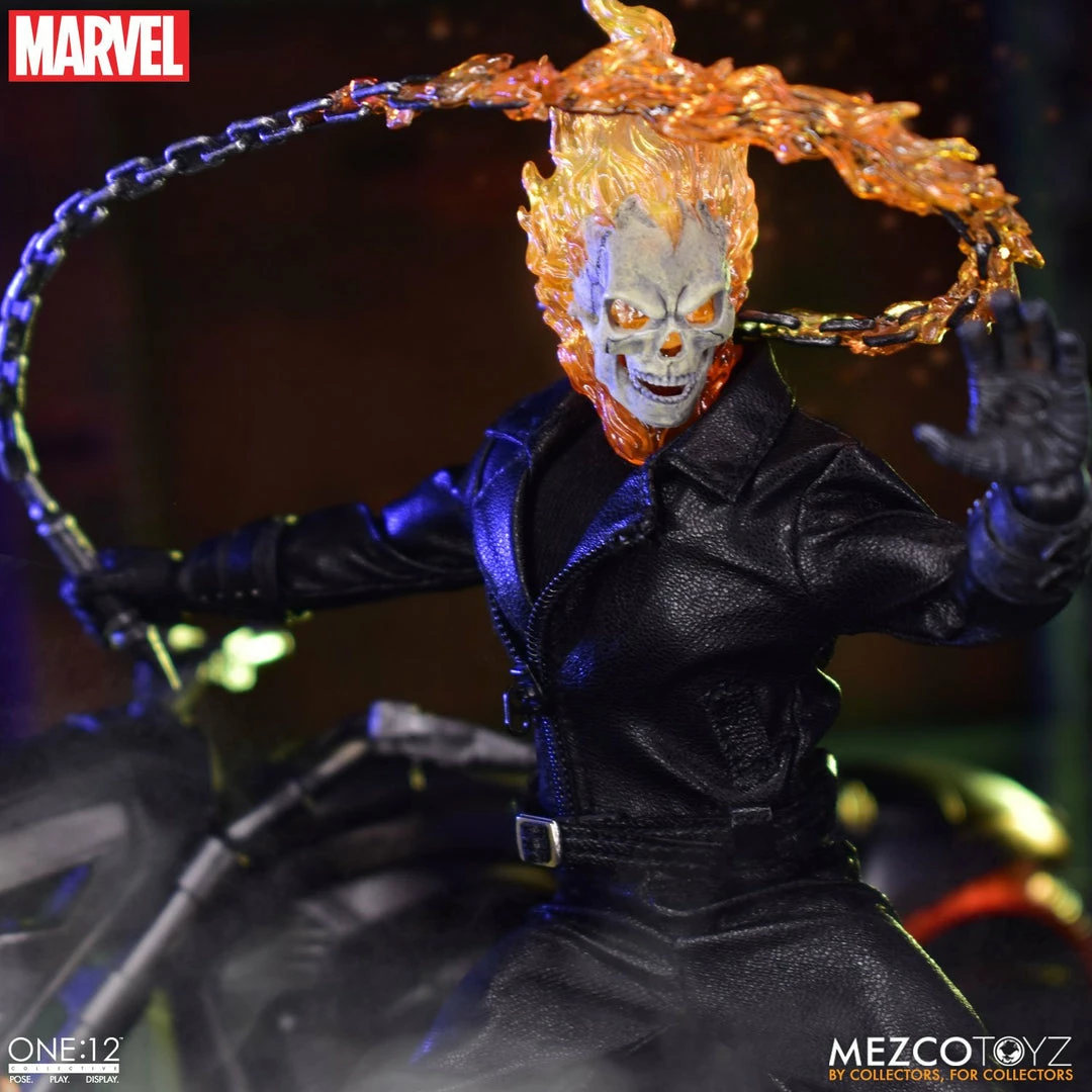 Maybang's Collectibles Mezco Toyz One:12 Collective Marvel Comics Ghost Rider & Hell Cycle 1/12 Scale Action Figure Set 12 Maybang's Collectibles Mezco Toyz One:12 Collective Marvel Comics Ghost Rider & Hell Cycle 1/12 Scale Action Figure Set