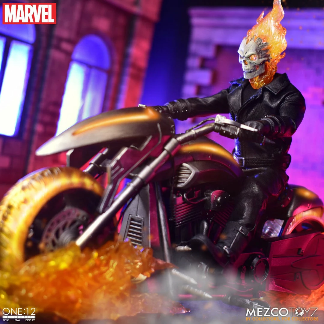 Maybang's Collectibles Mezco Toyz One:12 Collective Marvel Comics Ghost Rider & Hell Cycle 1/12 Scale Action Figure Set 13 Maybang's Collectibles Mezco Toyz One:12 Collective Marvel Comics Ghost Rider & Hell Cycle 1/12 Scale Action Figure Set