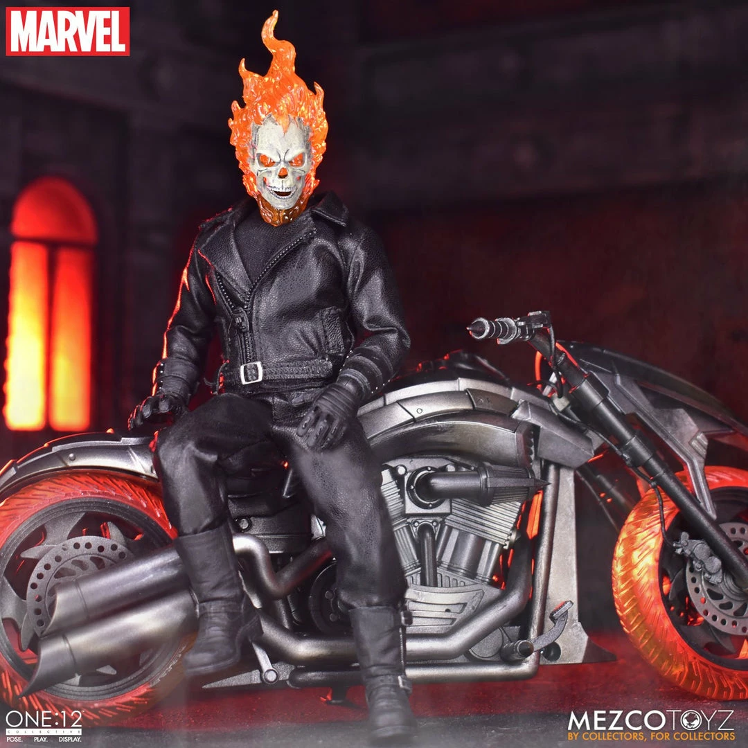Maybang's Collectibles Mezco Toyz One:12 Collective Marvel Comics Ghost Rider & Hell Cycle 1/12 Scale Action Figure Set 15 Maybang's Collectibles Mezco Toyz One:12 Collective Marvel Comics Ghost Rider & Hell Cycle 1/12 Scale Action Figure Set