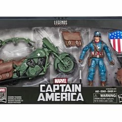 Maybang's Collectibles Hasbro Marvel Comics 80th Anniversary Marvel Legends Ultimate Captain America 6-Inch Action Figure With Motorcycle