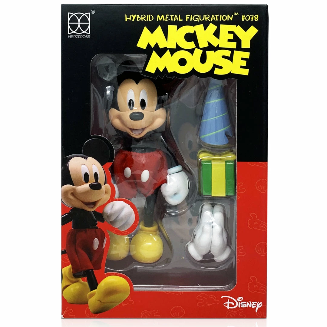Maybang's Collectibles HEROCROSS Hybrid Metal Figuration 078 Disney Mickey Mouse (Birthday Edition) Diecast Action Figure 3 Maybang's Collectibles HEROCROSS Hybrid Metal Figuration 078 Disney Mickey Mouse (Birthday Edition) Diecast Action Figure
