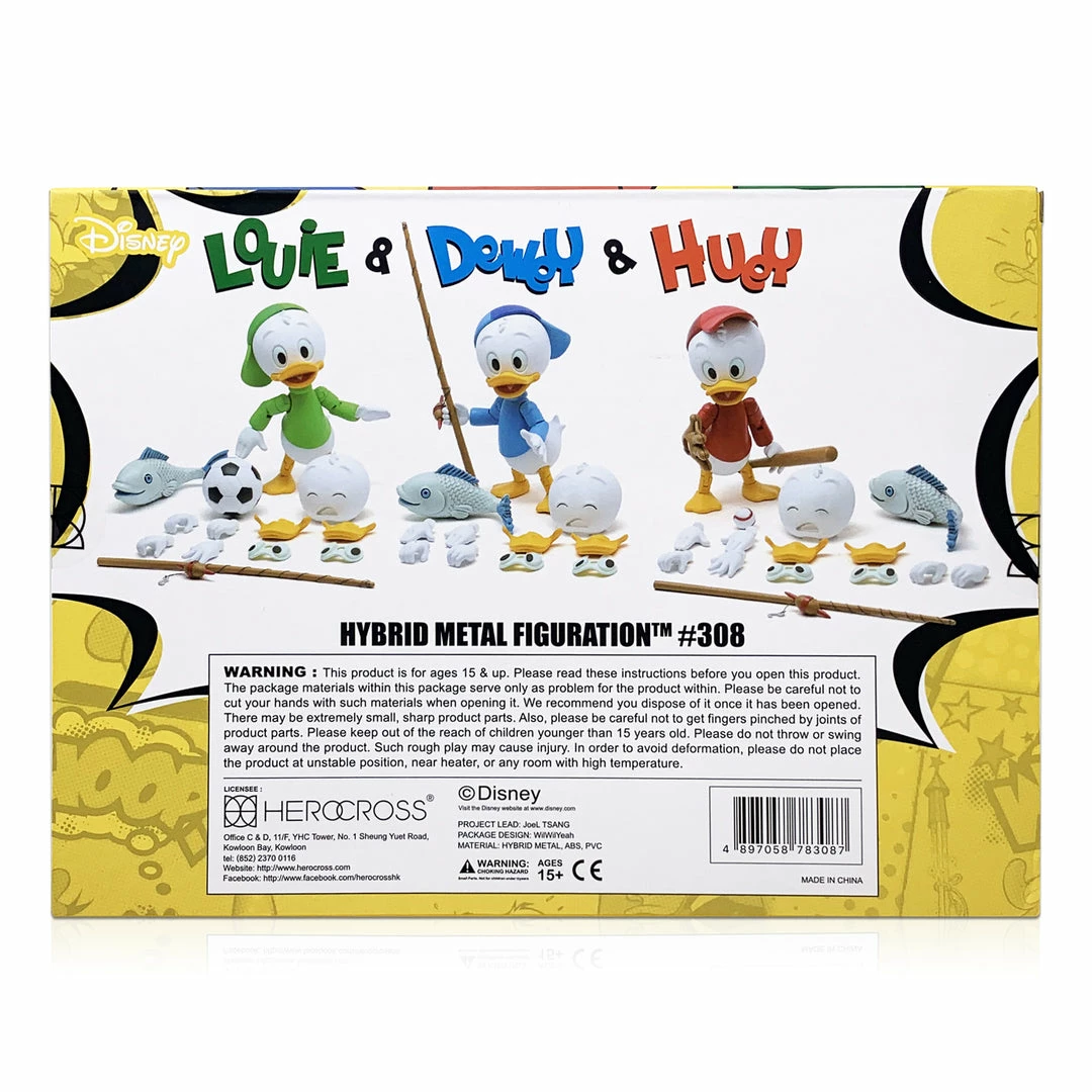 Maybang's Collectibles HEROCROSS Hybrid Metal Figuration 308 Disney Huey Dewey Louie Diecast Action Figure Boxset 6 Maybang's Collectibles HEROCROSS Hybrid Metal Figuration 308 Disney Huey Dewey Louie Diecast Action Figure Boxset