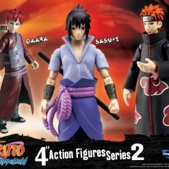 Maybang's Collectibles Toynami Naruto Shippuden 4-Inch Poseable Action Figure Series 2 Gaara, Sasuke, Pain Action Figure Set
