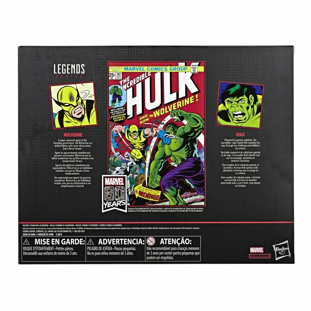 Maybang's Collectibles Hasbro Marvel Comics 80th Anniversary Marvel Legends Hulk Vs. Wolverine Two-Pack 5 Maybang's Collectibles Hasbro Marvel Comics 80th Anniversary Marvel Legends Hulk Vs. Wolverine Two-Pack