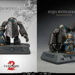 Maybang's Collectibles TOPOP Guild Wars 2 Zojja With Golem USB Flash Drive And USB Hub Figure Statue Set