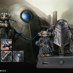 Maybang's Collectibles TOPOP Guild Wars 2 Zojja With Golem USB Flash Drive And USB Hub Figure Statue Set