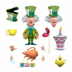 Maybang's Collectibles Super7 Disney Ultimates Wave 2 - Set Of 4 Alice, The Tea Time Mad Hatter, Robin Hood Stork Costume & Fantasia Hyacinth Hippo