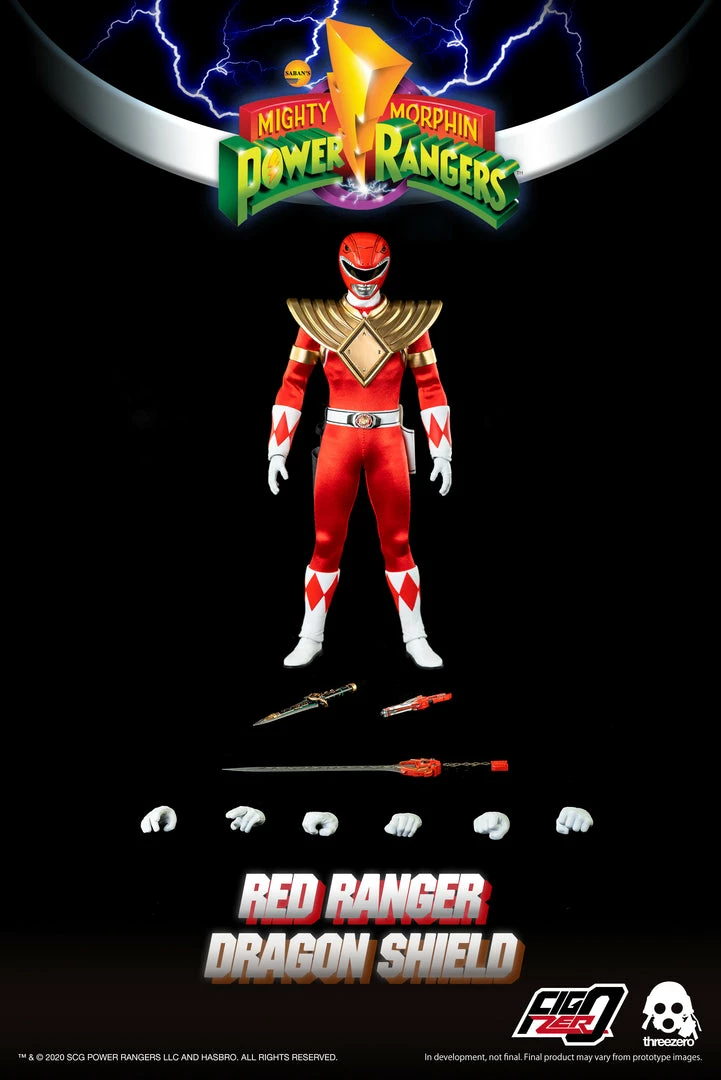 Maybang's Collectibles ThreeZero Mighty Morphin Power Rangers Dragon Shield Red Ranger 1/6 Scale 12" Collectible Figure 5 Maybang's Collectibles ThreeZero Mighty Morphin Power Rangers Dragon Shield Red Ranger 1/6 Scale 12" Collectible Figure
