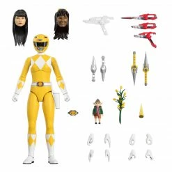 Maybang's Collectibles Super7 Mighty Morphin Power Rangers ULTIMATES! Wave 1 - Complete Set Of 5 Green Ranger, Yellow Ranger, Goldar, Putty Patroller & Tyrannosaurus Dinozord