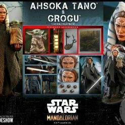 Maybang's Collectibles Hot Toys Star Wars The Mandalorian - Television Masterpiece Series DX21 Ahsoka Tano And Grogu 1/6 Scale Collectible Figure Set