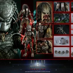 Vendor-unknown Hot Toys Aliens VS Predator Requiem Wolf Predator (Heavy Weaponry) 1/6 Scale Figure